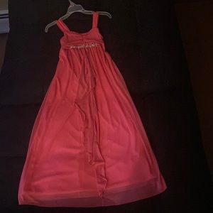 Long pink formal dress